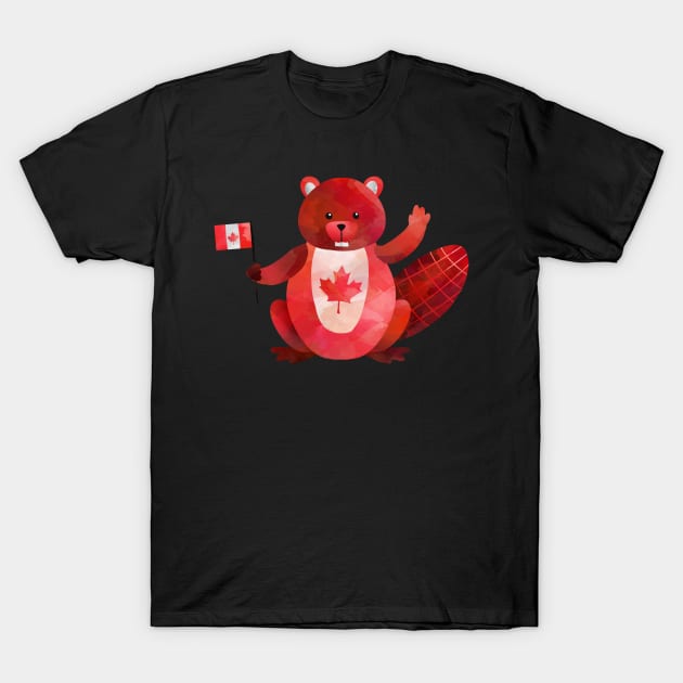 Canada Day T-Shirt by Kawai Ineko Art